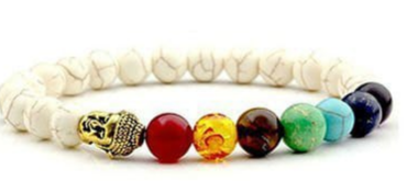 7 Chakra bracelet with Howlite